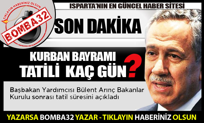 Bayram Tatili Süresi Belli Oldu